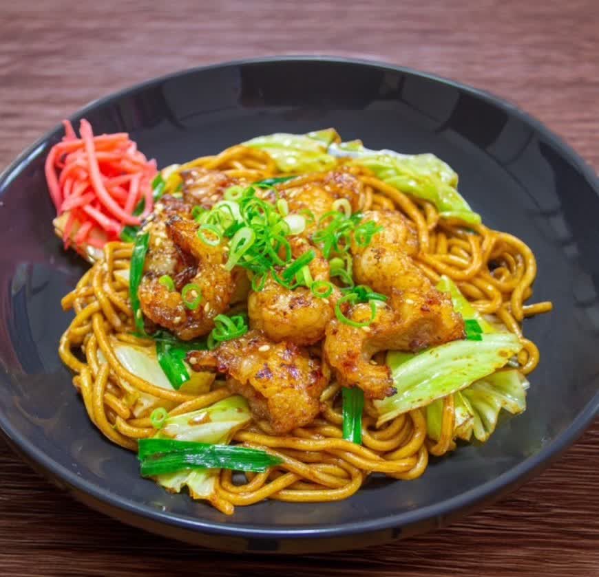 博多もつ焼きそば